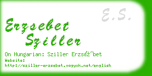 erzsebet sziller business card